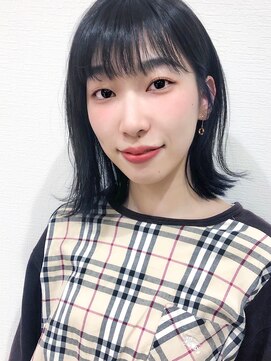 ローランド(Rowland) シンプルボブ!インナーカラー!ブルーアッシュ