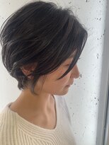 アーカイブ(archive) 大人かわいい斜めバングボブ『archive』前下がり黒髪風大人ボブ