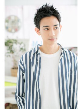 ミック 日暮里店(miq) エッジの効いたスパイキーショートb