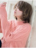小顔フェザーバングくせ毛風ボブレイヤー20代30代40代c松戸