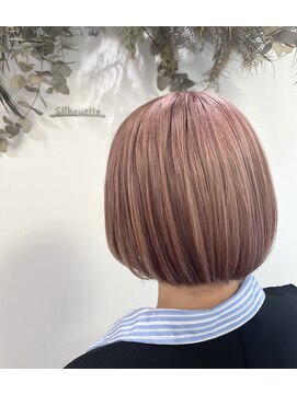 シルエット 美容室 春色 サクラフラペチーノカラー 八戸 20代30代40代