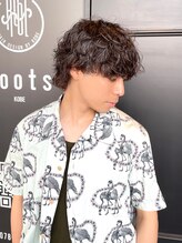 ルーツ(Roots) Roots homme 波巻きウルフ☆