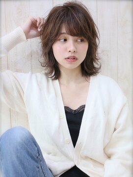 ロンド レグリーズ 立川(Lond leglise) ミディアム.外ハネ.くびれヘア.ウルフ