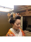 地毛結日本髪
