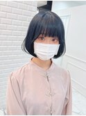 小顔顔周り　ナチュラルボブ　ネイビーブルー　＊Lilme＊
