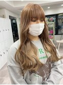 ミルクティーベージュダブルカラーインナーカラーケアブリーチ