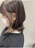 インナーカラーホワイト×ラベンダーグレージュ