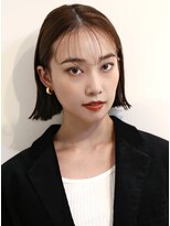 ヨファヘアー 岡本店(YOFA hair)&nbsp;似合わせカット小顔マチルダボブシースルーバング1004