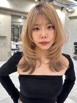 サイン 渋谷(SIGN)&nbsp;韓国ヘアイメチェンハッシュカット似合わせカットレッドブラウン