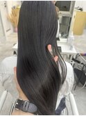 韓国顔まわりレイヤーカットグレージュオリーブベージュブラウン