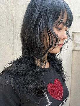 キャロルガーデンズ ボコカ 表参道(Carroll Gardens bococa) ルーツカラー、ブルーブラック、ロングヘア