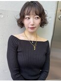 セミウェットミニボブパーマ
