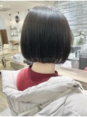 ミニボブ/黒髪/ストレートボブ/ショートボブ/切りっぱなし