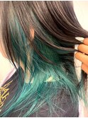インナーグリーンターコイズカラー10代20代30代