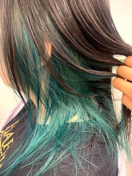 アルメリア 池袋(Arumeria) インナーグリーンターコイズカラー10代20代30代