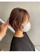 美容室カードル 新小岩店(Cadre)&nbsp;ショートボブ/丸みショート/ベージュカラー