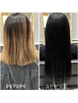 ラブスタシー 京都河原町店(lovestasy)&nbsp;シールエクステ/ブリーチなしワンカラー/髪質改善