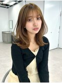 シアーカラー セミディ 似合わせカット くびレイヤー カール