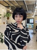 レイヤーボブ/ミニボブ/ニュアンスパーマ/顔周りカット/20代30代
