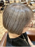 白髪ぼかしカラー白髪ぼかしハイライト大人ショート30、40、50代