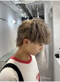 刈り上げなしマッシュ/ローライト/ミルクティーベージュ