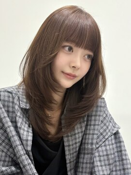 パルス ヨコハマ(PULSE yokohama) 横浜髪質改善韓国ミディアムレイヤーハッシュカットブラウン