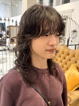 レイヤーカット×パーマ