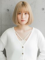 ニューヨークニューヨーク 守口店(NYNY)&nbsp;内巻きワンレンボブ×ホワイトブロンド