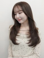 ガーランドウメダ(Garland umeda)&nbsp;オリーブベージュカラー、レイヤーカット　担当　垣内　9897