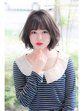 ヘアメイク シュシュ(Hair make chou chou) ひし形ふんわりボブ×グレージュカラー【chou-chou 北林夏実】