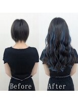 あるじゃんすー 町田店&nbsp;グレージュxブルーメッシュ#シールエクステ#ラフウェーブ#町田