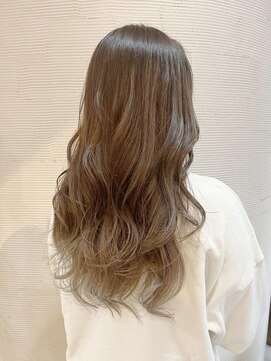 リフレアンドケア ミチ 幸町店(refre&care MICHI) ハイライトグラデーションカラー　透けミルクティー