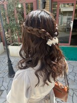 アース 高田馬場店(HAIR&MAKE EARTH)&nbsp;編み込み×ハーフアップ