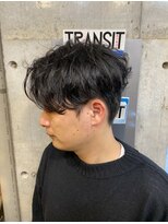 ワークス 下北沢(WORKS)&nbsp;クセ毛風ナチュラルスパイラルパーマ【メンズ/パーマ】