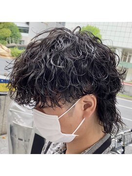 ウェーブ(WAVE) マッシュウルフ×波巻きスパイラル/メンズパーマ/メンズカット