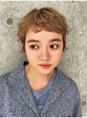 外国人風カール ハイトーンショート