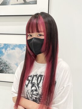 ハイブ 金沢(Hive) フェイスレイヤーデザインカラーインナーカラーブリーチ10代20代