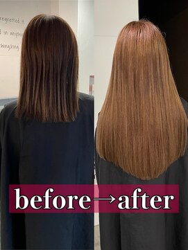 キング 高槻(K!ng) before→after シールエクステ