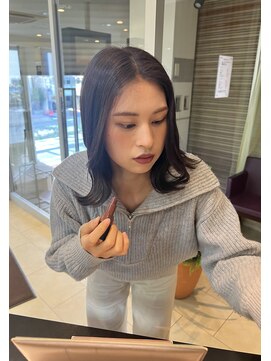 ソワンドゥ ブレス カルム 西中島店(soin de brace calme) アッシュブラウン×ワンレン/レディース/小顔