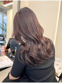 暖色ピンクブラウンくびれセミロング20代30代40代 渋谷表参道