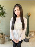 オリーブグレイ&ロングヘア【シールエクステ】