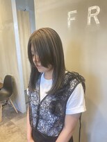 フレーム なんば店(FRAME) ▽姫カット×アンブレラカラー