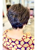 50代 ゆるふわカール エアリーショートヘア