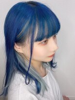 アトリエ スピカ ヘアーアンドメイク(atelier Spica Hair Make)&nbsp;【デザインカラー】ナチュラルミディアム×マリンブルー