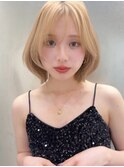 ハイトーン/ボブ/ウルフボブ/ブリーチ/イメチェン/大人前髪_5
