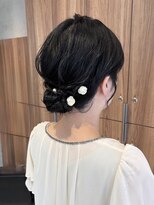 ガリカ 博多(Gallica) <リコ/ヘアセット>おくれ毛もかわいい、お団子シニヨンアレンジ