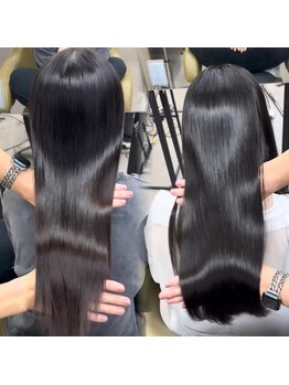 リエル 札幌大通(Lielle)の写真/【髪質改善/縮毛矯正】髪質に合わせた薬剤で、ダメージレスで自然な仕上がり◎ 毛先まで柔らかい髪質へ◎