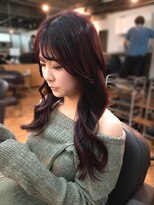 ヒョンミョン ライズ バイ レボ 綾瀬店(hyon myon/RISE by REVO)&nbsp;巻いて更に可愛い！深みボルドーカラー