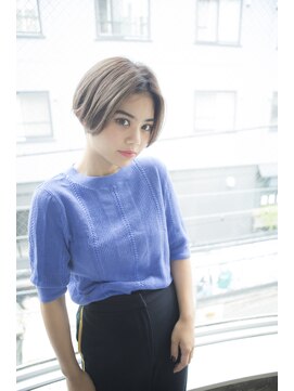 サロンドミルク 原宿(salon de MiLK) 【salon de MiLK原宿】センターパート×クールボブ