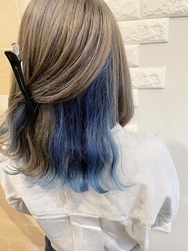 オーティティ(O-TETE) O-tete ブルー系インナーカラーブリーチ